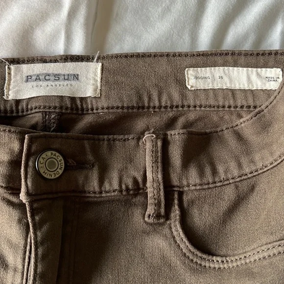 Olive Green Jeggings - 26 - Picture 4 of 4